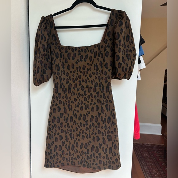 Lovers + Friends Dresses & Skirts - Lovers + Friends Brown Leopard Mini Dress
